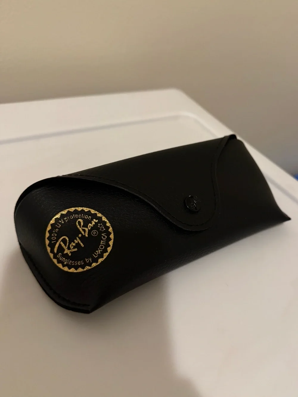 Ray-Ban Black Sunglasses Case with Gold Logo